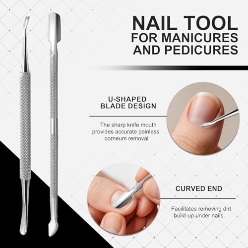 FERYES Ingrown Toenail Removal Tool Kit - 6 Piece Pedicure & Manicure Tools Set with Nail Files, Lifters, Cuticle Trimmers - Podiatrist Grade Nail Care Kit for Thick & Ingrown Nails