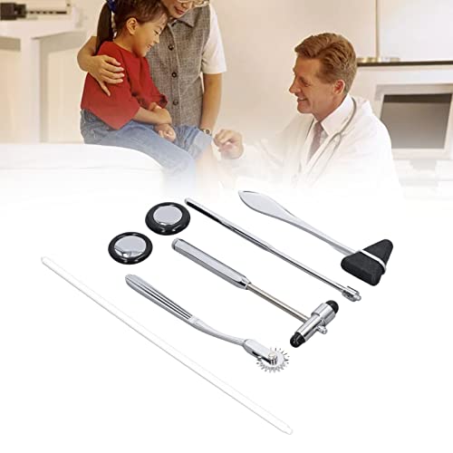 Neurological Hammer Set, 5-Part Stainless Steel Diagnostic Percussion Hammer, for Neurological Studies