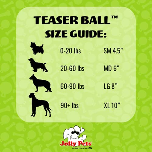 Jolly Pets Teaser Ball Dog Toy, Medium/6 Inches, Red Medium (6 in) - BeesActive Australia