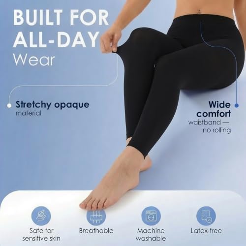 ABSOLUTE SUPPORT Women Compression Leggings 20-30mmHg, Black, Small