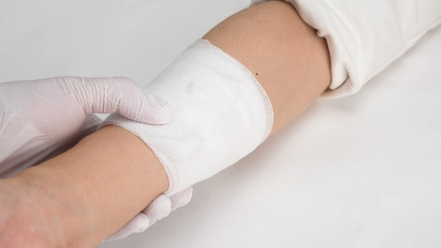 LotFancy Calcium Alginate Wound Dressing, 4"x 4" Non-Stick Pads for Wounds 4"x 4" (10-Count)