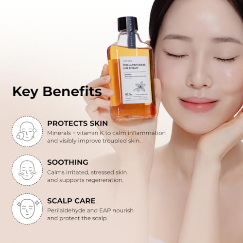 BOM Cosmetics Just One Perilla Frutescens Leaf Extract 5.07 Fl. Oz, Facial Toner with 100% Herbal Extract, Soothing Toner, Sensitive Skin, Vegan, Korean Skincare