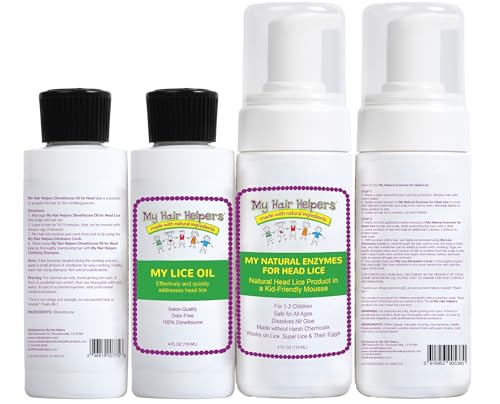 My Hair Helpers Head Lice Solution Kit, Unscented, Works on 1-2 Kids