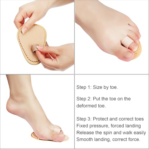 BBTO 24 Pcs Budin Toe Splint Hammer Toe Straightener Support for Men Women