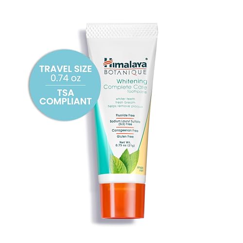 Himalaya Botanique Whitening Complete Care Toothpaste, Travel Size, 20 Pack Mint 0.75 Ounce (Pack of 20)