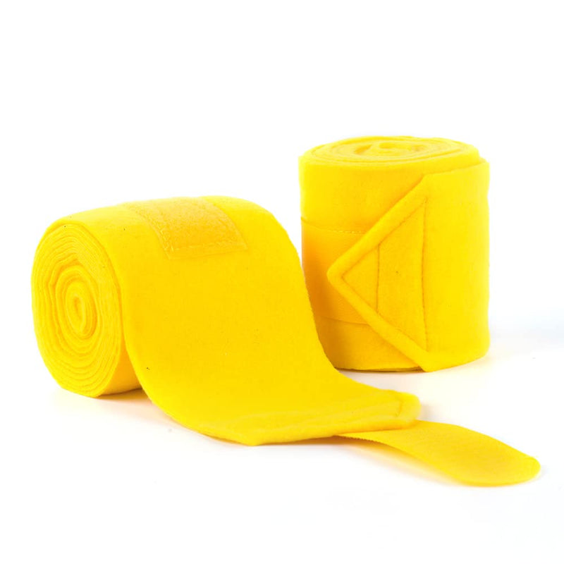 Horse Polo Wraps Soft Fleece Polo Wraps Equestrian Leg Bandage Wrap Set of 4 Packs Yellow - BeesActive Australia