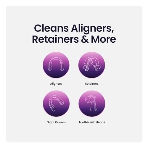 Sonic Go Aligner & Retainer Case – Portable Light-Powered Dry Case for Clear Aligners & Retainers – No Water, No Tablets, No Soaking – Aluminium Case, USB-C, 2-Month Battery