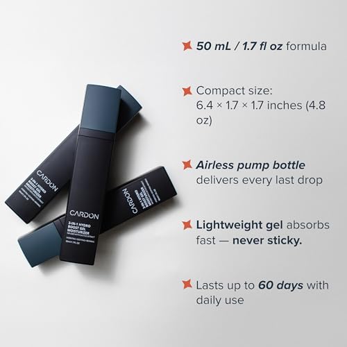 Cardon | Anti-Aging Face Moisturizer for Men | Korean Skincare Facial Lotion | Hydro Boost Gel | Healing Cactus Extract, Reduce Wrinkles, Repair Acne Scars | Ultra Light Face Cream (1 CT) Anti Aging Moisturizer 1.7 Fl Oz (Pack of 1)