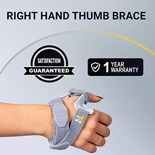 Rigid Thumb Brace Immobilizer by Rapid Thumb Large - Tendonitis Arthritis Relief Pain Recovery - CMC Joint Thumb Stabilizer, Splint Spica, Abducted Thumb