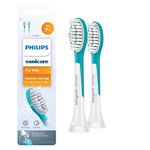 Philips Sonicare Genuine W DiamondClean Replacement Toothbrush Heads, 3 Brush Heads, White, HX6063/65 & for Kids 7+ Genuine Replacement Toothbrush Heads, 2 Brush Heads