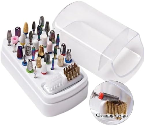 Nail Supplies: Nail Bit Case, Bit Case, with Polishing (White) - BeesActive Australia