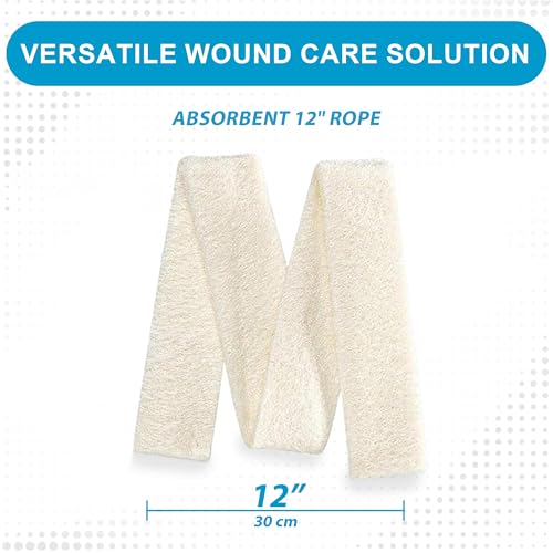 MedVance Calcium Alginate Dressing 12" Rope, Sterile & Waterproof, Box of 5 4"x12" Standard Standard 5 Pack