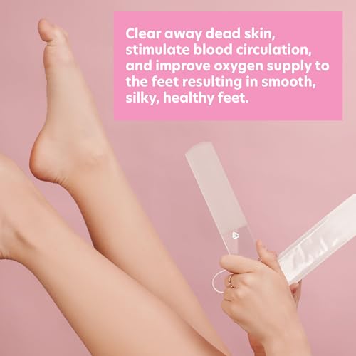 Bona Fide Beauty Czech Glass Foot File with Protective Sleeve (Clear rasp) Clear 1 Count (Pack of 1)
