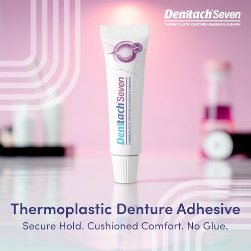 Denttach Seven Denture Adhesive, Thermoplastic Denture Cushion and Reliner, Upper and Lower Denture Comfort for Up to 7 Days, Zero Glue, Zinc Free (2) 2