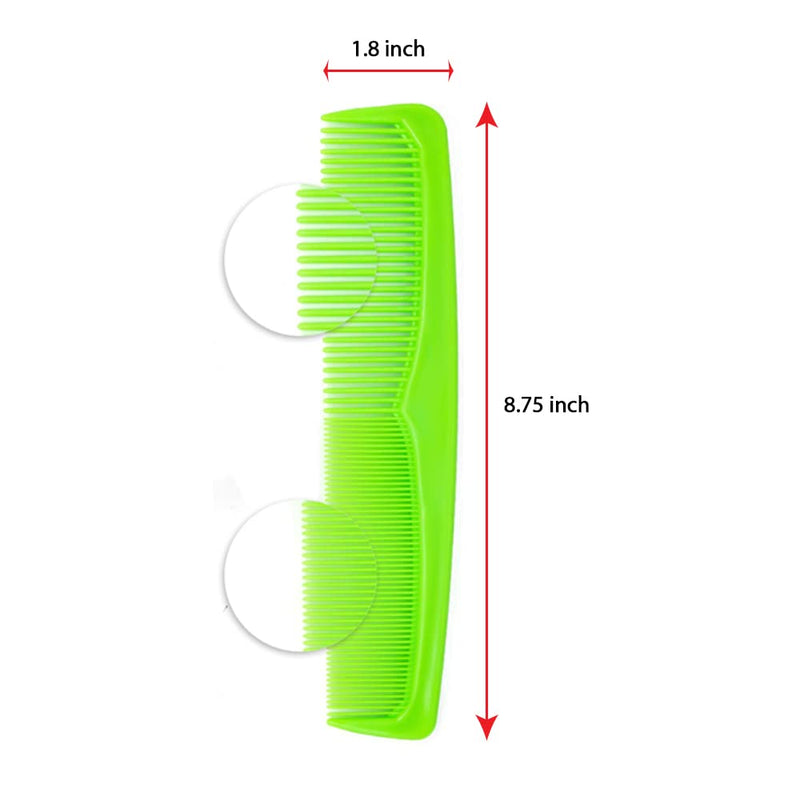 12 Pcs Hair Comb Set Plastic Large Size Bulk Cutting Grooming Easy Detangle Accessory Kit (Dressing 8.75 inch - Assorted) Dressing 8.75 inch - Assorted - BeesActive Australia