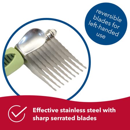 Coastal Pet Safari Dog De-Matting Comb - Serrated Stainless Steel Grooming Tool for Dogs with Medium to Long Hair - Keeps Coats Smooth & Soft - One Size - BeesActive Australia