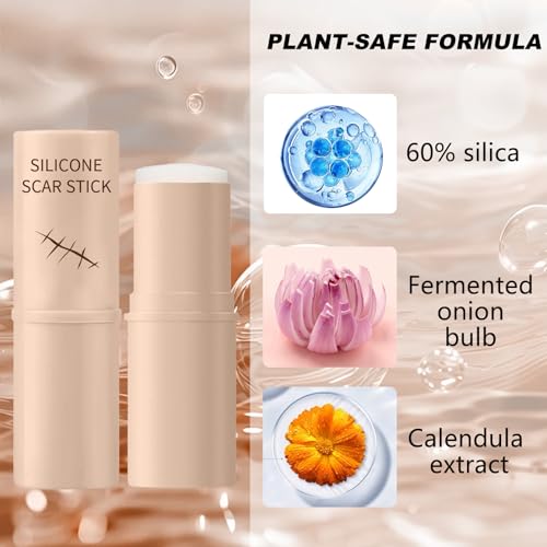 2pcs Scar Solutions Silicone Scar Stick, Made of 60% Silicone, Lightweight & Easy to Apply, Gentle on All Skin Types