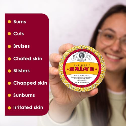 Rawleigh Antiseptic Salve Iconic Yellow Big Tin: 4.5 oz (Pack of 1) 4.5 Ounce (Pack of 1)