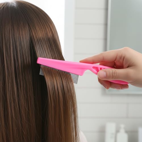 4 PCS Dandruff Comb Remover Lice Comb for Thick Women Hair, Stainless Steel Fine Tooth Combs Set, Dandruff Scalp Care Combs Metal for Women All Hair Types