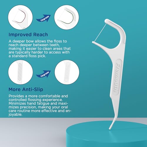 Fremouth 3-in-1 Braces Flossers - Orthodontic Dental Floss Picks, 300 Count 1 Count (Pack of 300)