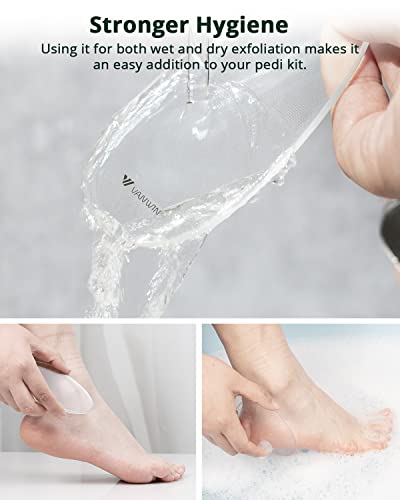 Glass Foot File, Callus Remover for Feet Foot Scrubber Dead Skin Remover with Nano Micro-Abrasive Particles, Foot Rasp Heel Scraper Hard Skin Remover Foot Care Pedicure Tool on Wet and Dry Feet Glass