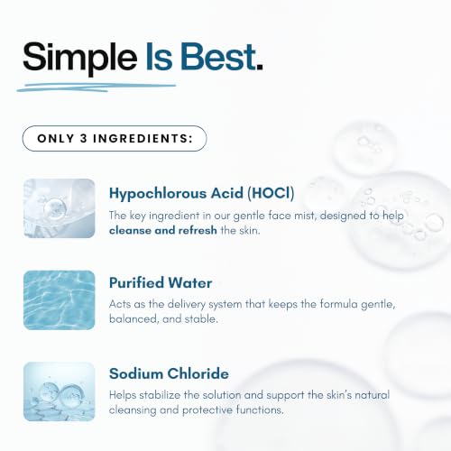 Honeydew Labs Hypochlorous Acid Spray, HOCl Facial Cleanser - 6.8 oz 6.8 Fl Oz (Pack of 1)