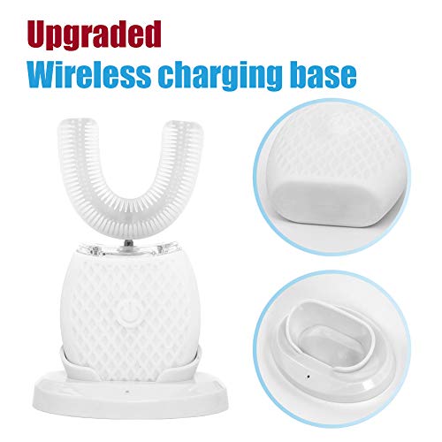 Ultrasonic Toothbrush for Adults Automatic Electric Toothbrush Portable Washable Soft Bristles 30s Automatic Timer Wireless Charging Dual-Use for Travel & Home