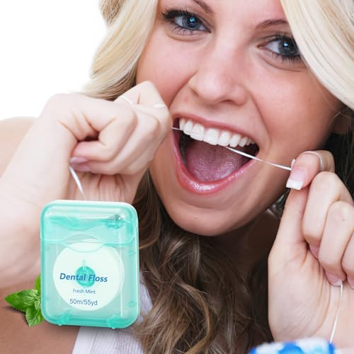 100 Pack Dental Floss Bulk Mint Flavored Floss, Each 164 ft/ 50 Meters
