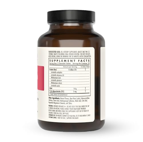 Dental Health Probiotic,15 Billion CFU & Xylitol, 60 Chewable Tablets