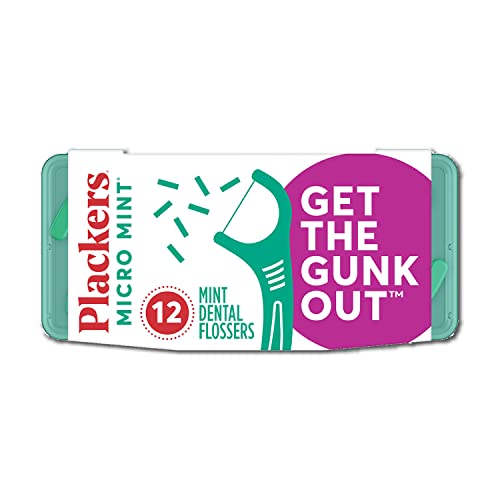 Plackers Micro Mint Dental Flossers, Fold-Out Toothpick, Super Tuffloss, 150 Count (Pack of 4) & Micro Mint Dental Floss Picks with Travel Case, 12 Count (Color May Vary)