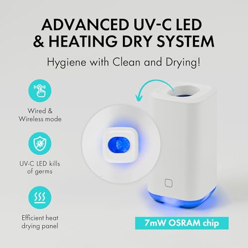 Link UV-C + Heat Drying Toothbrush Holder L-S201/Toothbrush Cover/Toothbrush Travel Containers/USB Charging Way/Auto Care System (Yellow)