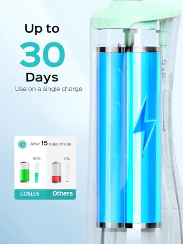 Water Dental Flosser Teeth Pick 10 Levels Smooth Control & Water Dental Flosser Tip Replacement Heads