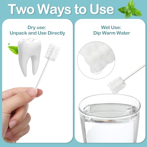 200 Pcs Baby Oral Tongue Cleaner with 4 Finger Toothbrush, Blue