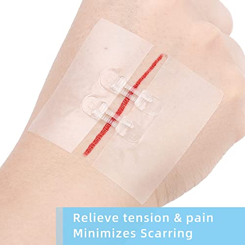 18PCS Transparent Film Dressing 6x8 inch and Emergency Wound Closures Kit Bundles