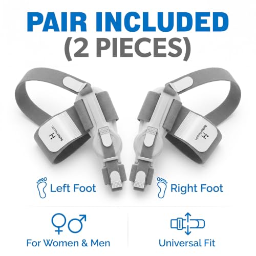 2026 Bunion Corrector for Women & Men, Fully Adjustable Orthopedic Bunion Fix, Big Toe Separator, Day/Night Support, Ergonomic Bunion Splint Hammer Toe Straightener (2PCS) Gray