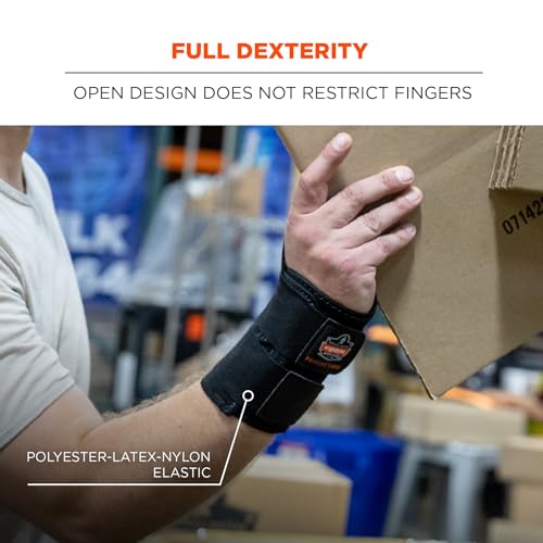 Ergodyne - 70028 ProFlex 4010 Double-Strap Right Wrist Support, Black, X-Large