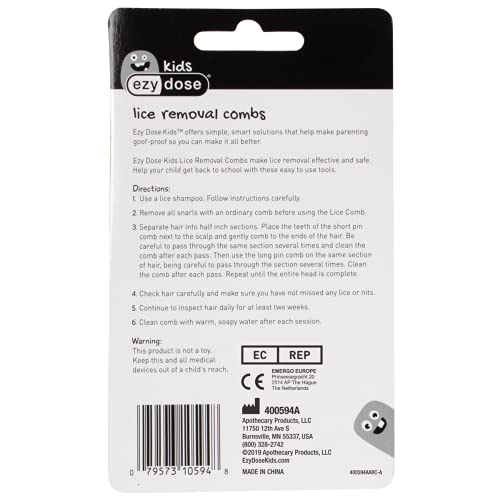Nix Lice & Bedbug Killing Spray for Home, Bedding & Furniture and Ezy Dose Kids Lice and Eggs Comb Pack of 2 (Short/Long)