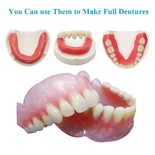 DIY Denture kit, Making Partial dentures and Full dentures kit DIY Simulation Practice Making Denture kit, Equipped with DIY Tool kit and Temporary Teeth,Create Your Perfect Smile at Home