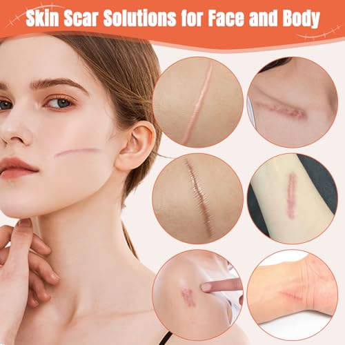 2Pcs Silicone Scar Stick, 60% Scar Solutions for Face and Body Skin, Gentle Ingredients on All Skin Types, Lightweight & Easy to Apply