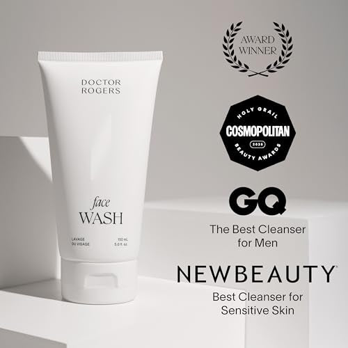 Doctor Rogers Face Wash, Gentle Hydrating Gel Cleanser for All Skin Types, Removes Makeup and Impurities, Non-comedogenic, Fragrance-free, 5 Oz (150ml) FW-200