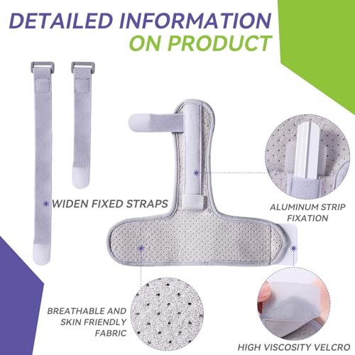 Trigger Finger Splint, Finger Brace Joint Stabilizer, Hand Brace with finger Support, Pinky Middle Pointer Fingers Splint, Broken Fingers Splint Single Grey 1