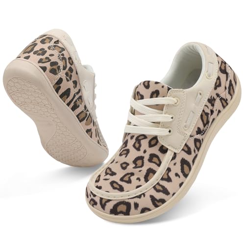 BARERUN Womens Walking Shoes Barefoot Zero Drop Minimalist Wide Sneakers 10 Wide Leopard