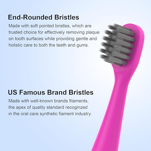 Replacement Toothbrush Heads 8 Pack for Burst Kids Blue and Pink Blue + Pink