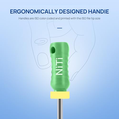 JMU Dental K Files #45-80/21mm, NITI Hand Use Files 6 Pcs/Pack #45-80(21mm) 1
