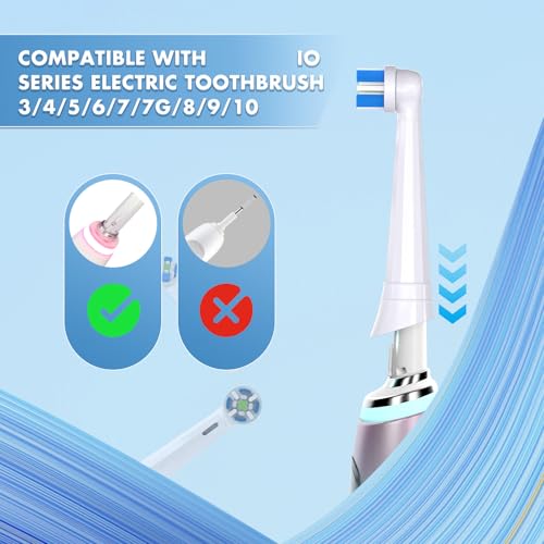 Compatible with Oral-B iO 3/4/5/6/7/8/9/10 Series Ultimate Clean Electric Toothbrush Replacement Brush Heads,for Oral-B iO Electric Toothbrush (16 Pack-Black+White) 16 Pack-black+white