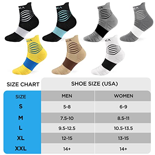 NEENCA Professional Compression Socks for Women Men Circulation, 20-30 mmHg Black White - 2 Pairs Large