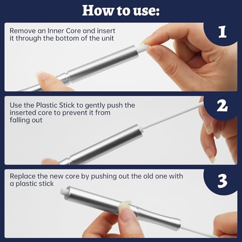 Quit Smoking Inhaler for Habit Support | Natural Plant Aroma Device | 16 Replaceable Refills-White White
