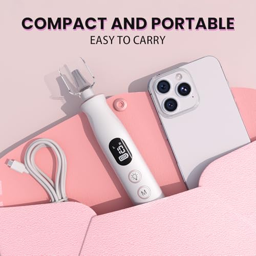 Electric Nail Drill Cordless 2000 mAh Rechargeable Portable Nail File Drill White