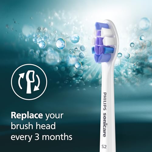 Philips Sonicare S2 Sensitive Brush Heads, 6-Pack, 18 Month Supply, White 1 Count (Pack of 6)