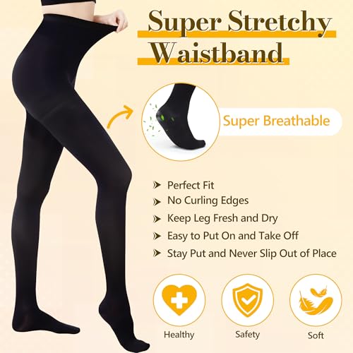 20-30 mmHg Medical Compression Pantyhose, Compression Tights Women X-Large Black